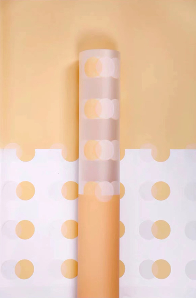 Transparent Polka Dot Flower Omslagspapper