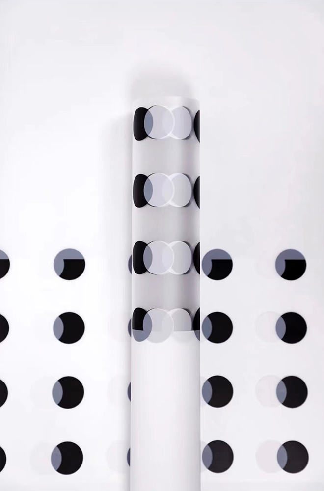 Transparent Polka Dot Flower Omslagspapper