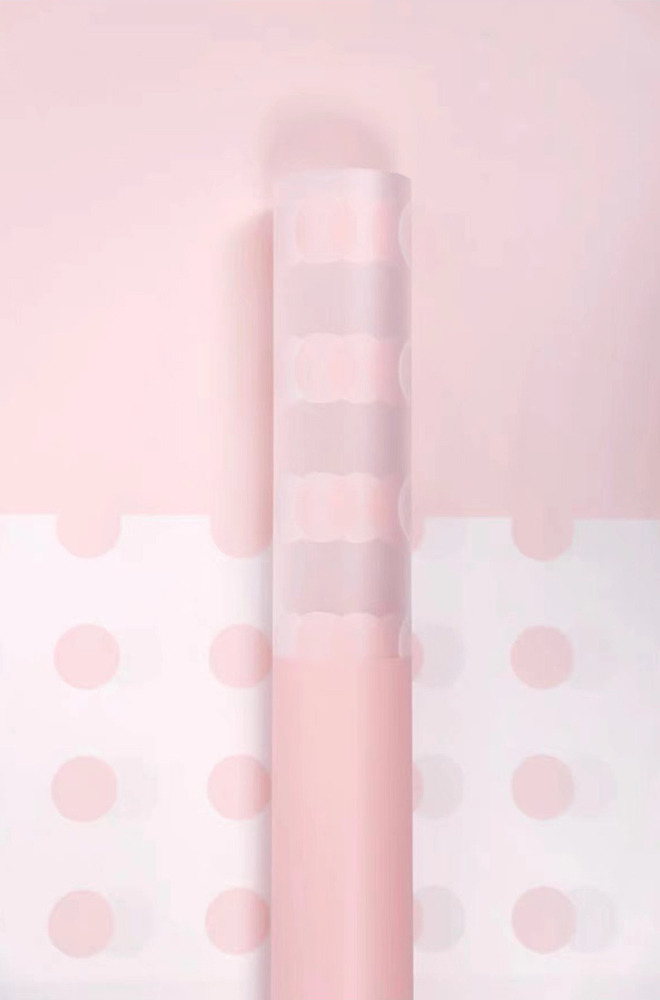 Transparent Polka Dot Flower Omslagspapper