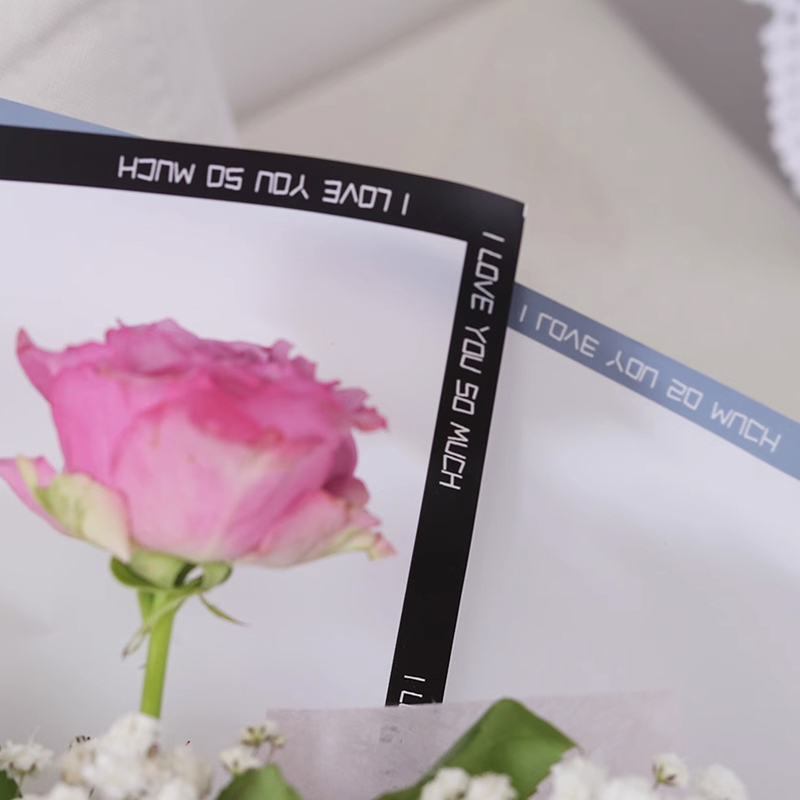 Plast vattentät prägling Matt laminering Blomma omslagspapper