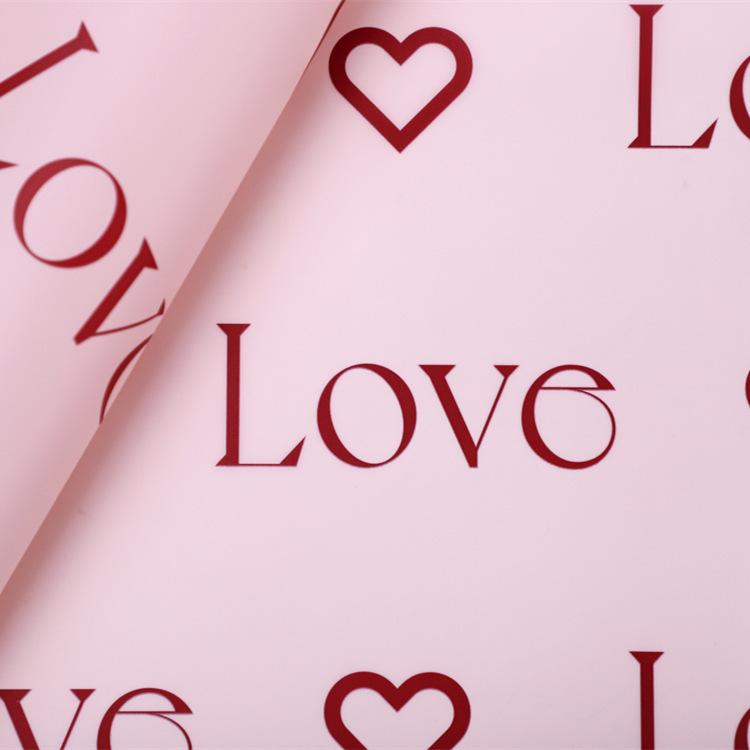 Kärleksbrev Tryck Design Blomsteromslag Nossa-papper med vattentät beläggning Färgglad