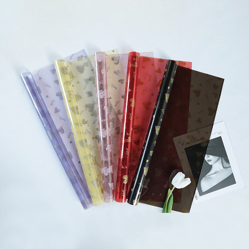 Kärlekstryck Design Blommig förpackning Papper Vattentätt Förtjockad enkelsida belagd