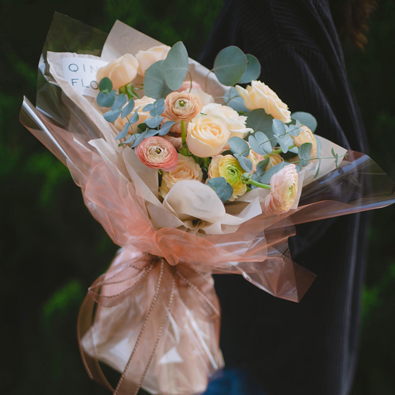 Vattentätt transparent Kristallglas Blomma omslagspapper