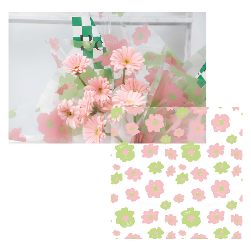 58x58cm vattentät plastblommarrulle