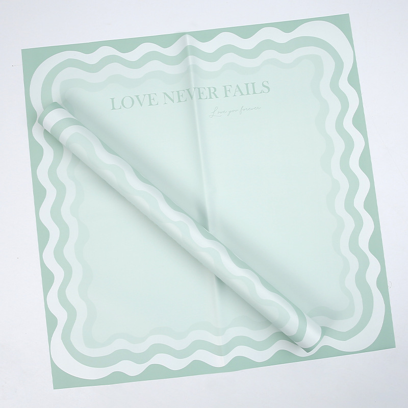 Solid Flower Omslagspapper med Wave Edge