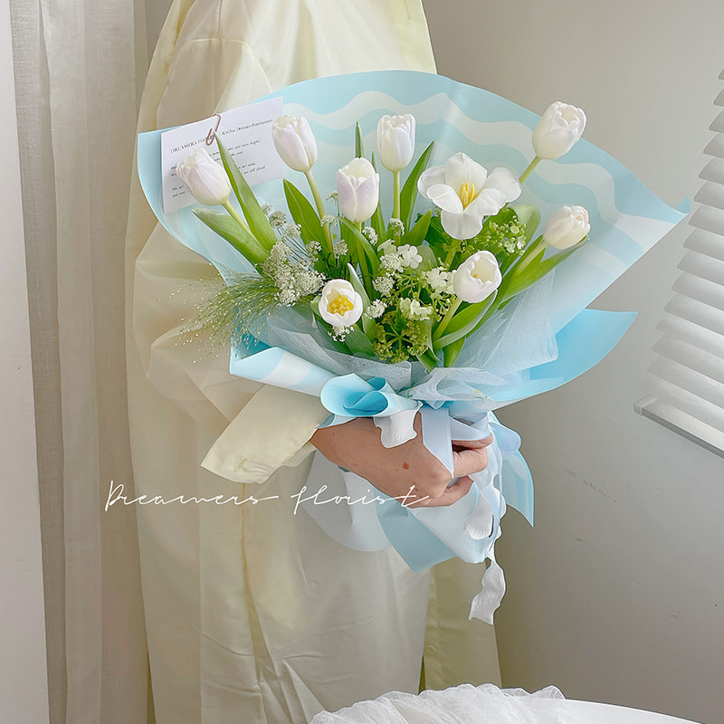 Solid Flower Omslagspapper med Wave Edge