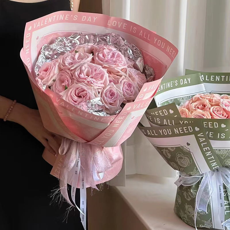 Rosa mönster blomma omslagspapper