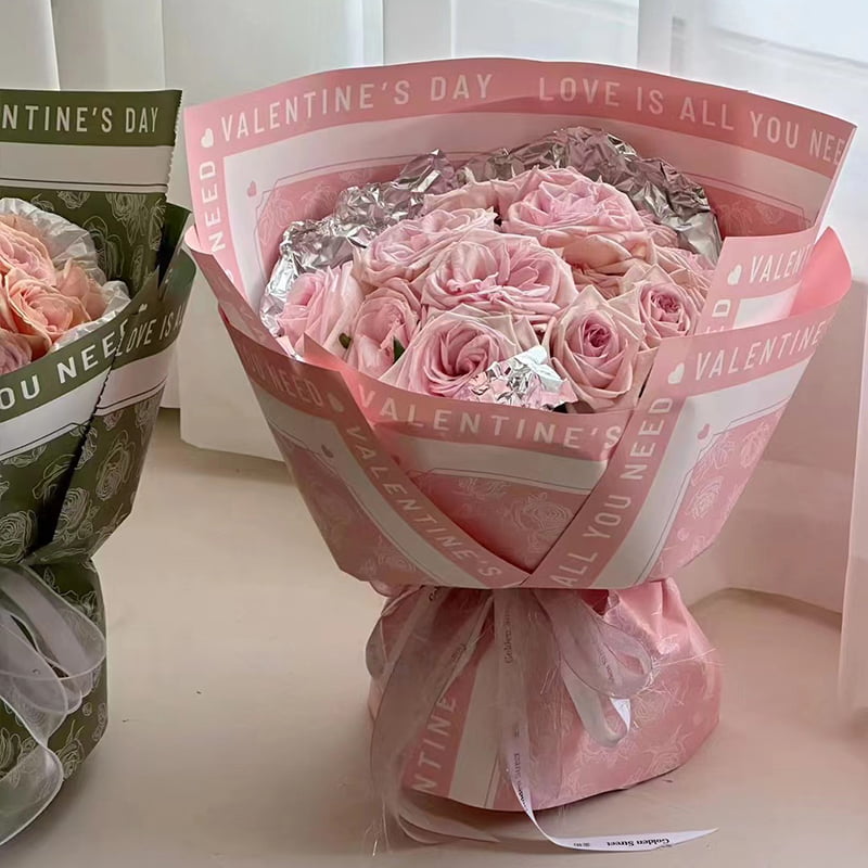 Rosa mönster blomma omslagspapper