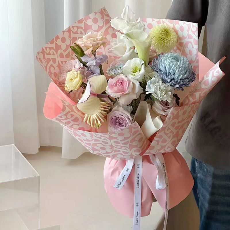 Matt film blommönster blomma omslagspapper