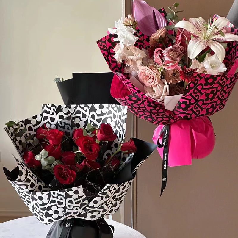 Matt film blommönster blomma omslagspapper
