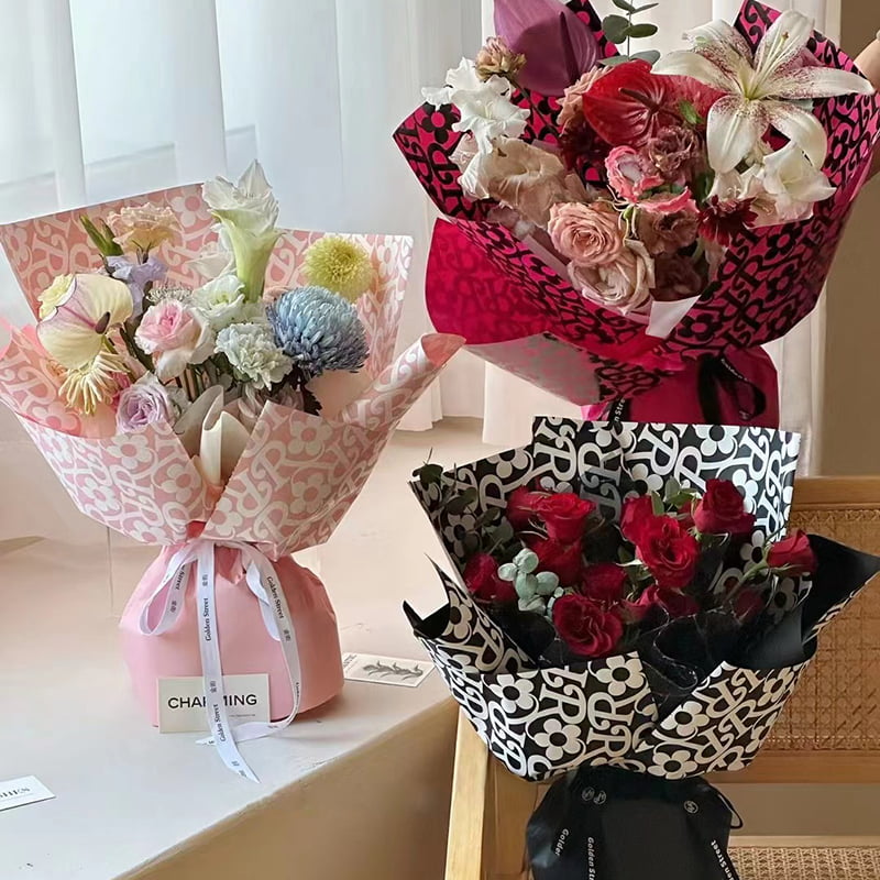 Matt film blommönster blomma omslagspapper