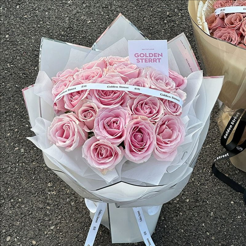 Silverjon vattenblank film omslagspapper för blommor