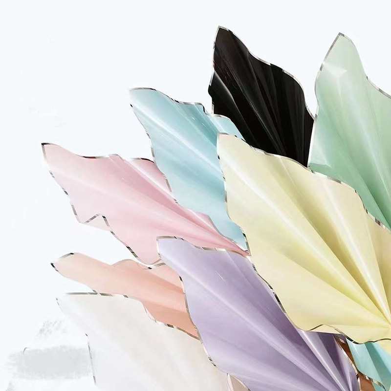 Silverjon vattenblank film omslagspapper för blommor