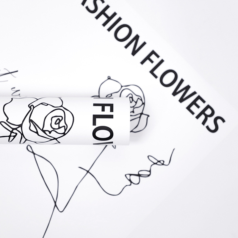 Flower Love-Bouquet omslagspapper med rosmönster