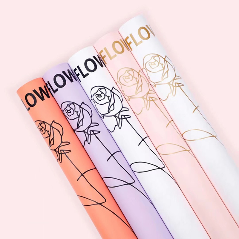 Flower Love-Bouquet omslagspapper med rosmönster