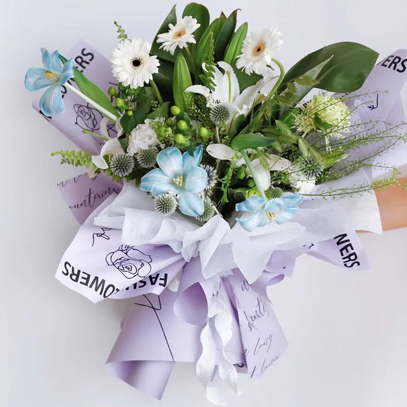Flower Love-Bouquet omslagspapper med rosmönster